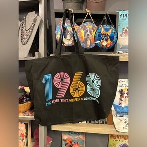 Retro Vibe Oversized Tote Bag NWOT